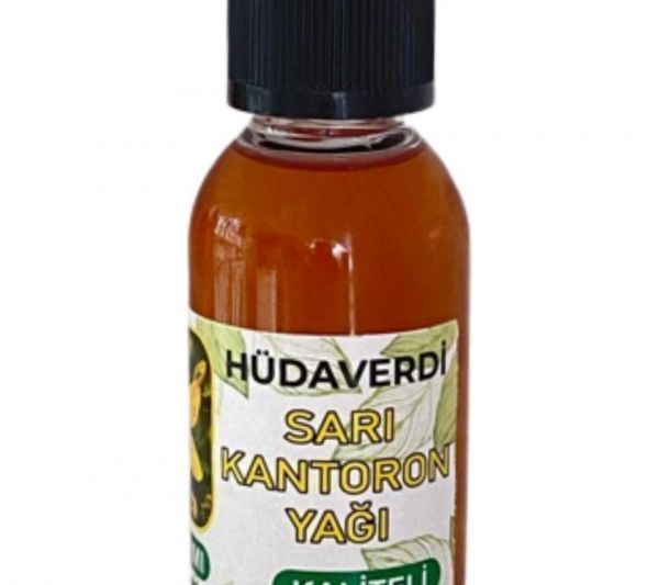 Hüdaverdi Doğal El Yapımı Sarı Kantoron Yağı  100 ml.